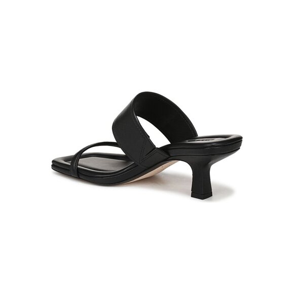 🆕VINCE Cora Kitten Heel Slide Sandal Shoe Leather 7.5 Black - Picture 7 of 16